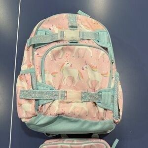 Pottery Barn Kids Pink unicorn; Size Small.  And Pencil Case.